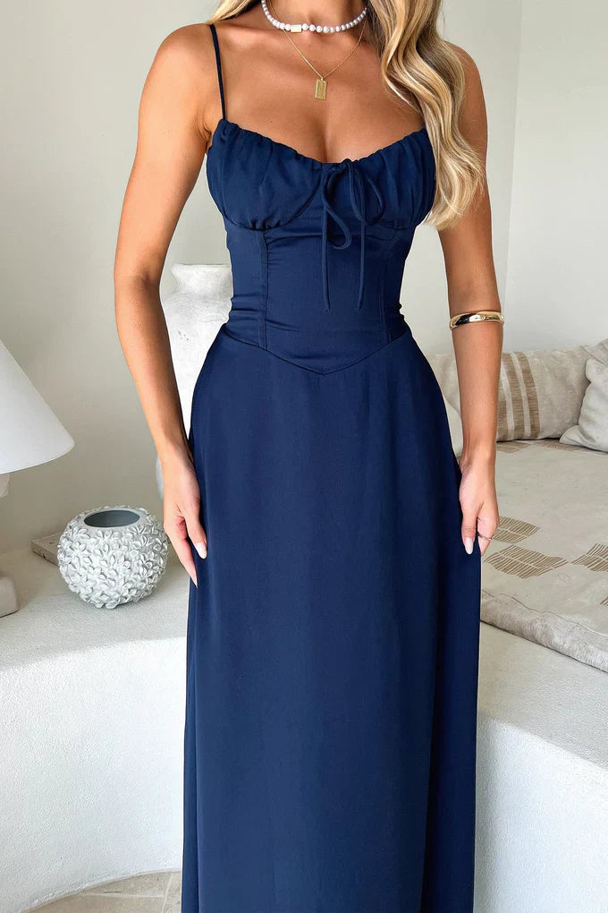 Elegantes Ärmelloses Maxikleid Mit Schnürung Für Frauen