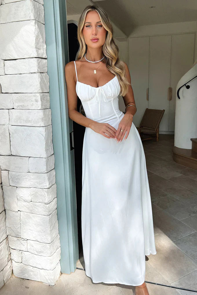 Elegantes Ärmelloses Maxikleid Mit Schnürung Für Frauen