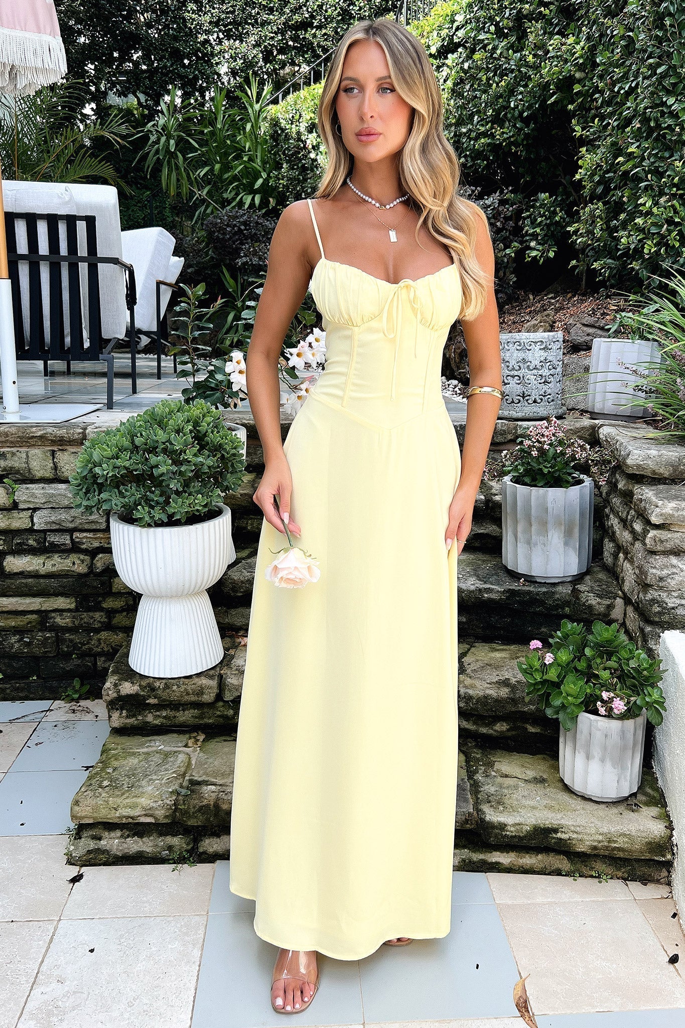 Elegantes Ärmelloses Maxikleid Mit Schnürung Für Frauen