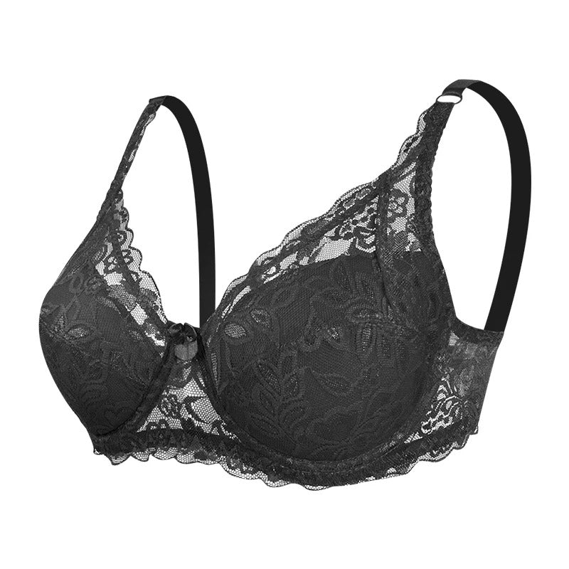 Ultra-Dünner Push-Up-Spitzen-BH Mit Rückenschluss Für Frauen