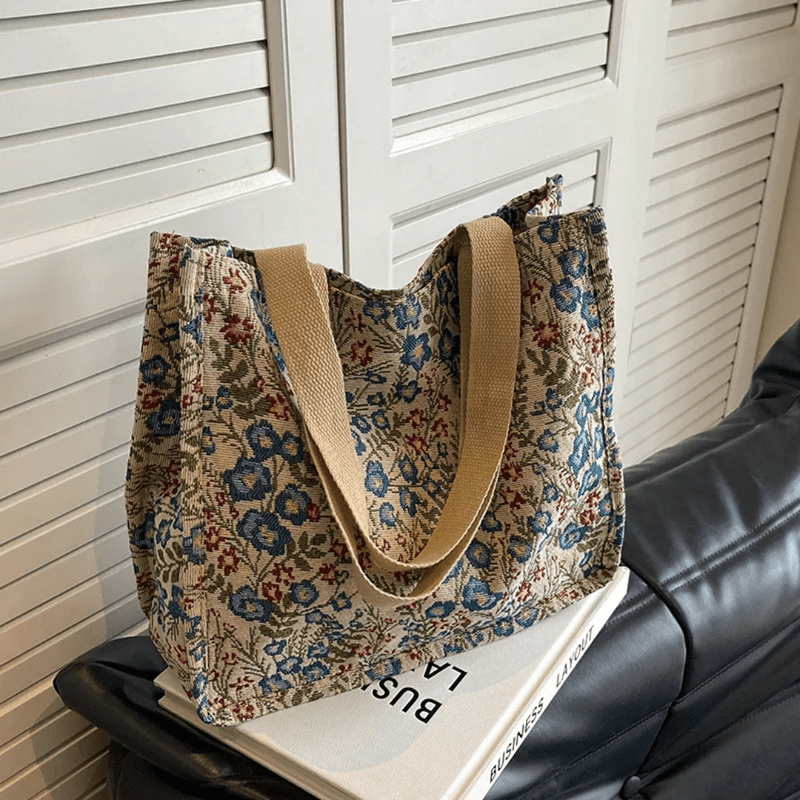 Ulani | Florale Canvas Strandtasche