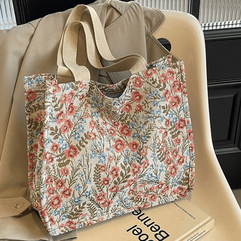 Ulani | Florale Canvas Strandtasche