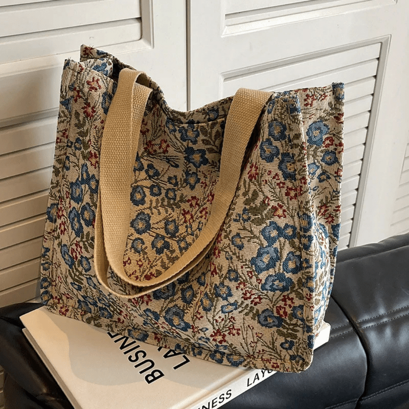 Ulani | Florale Canvas Strandtasche