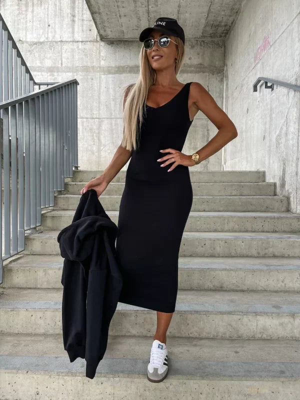 Elegantes Kleid mit kuscheligem Pullover-Kombination Für Frauen
