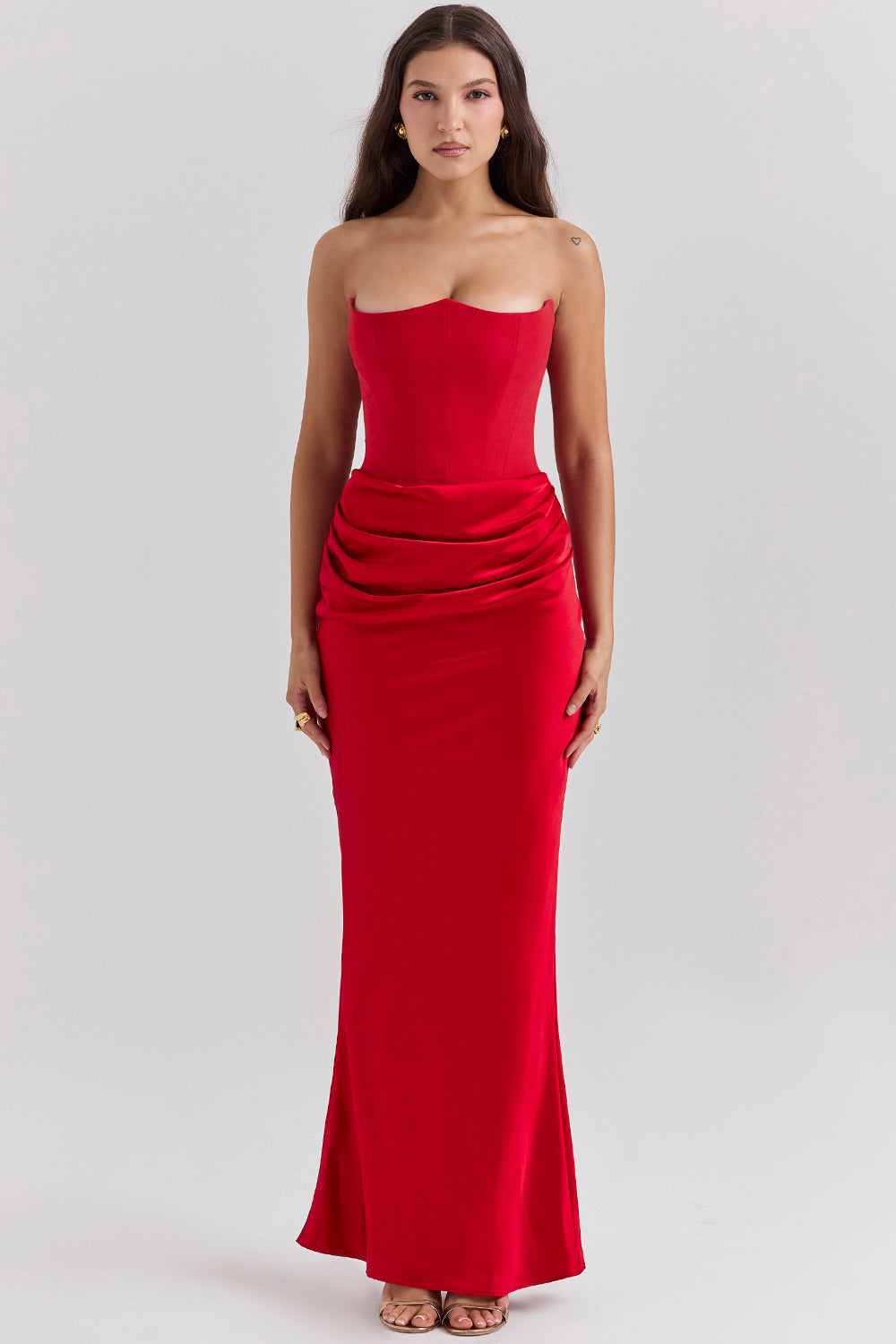 Avielle | Elegantes trägerloses Maxikleid