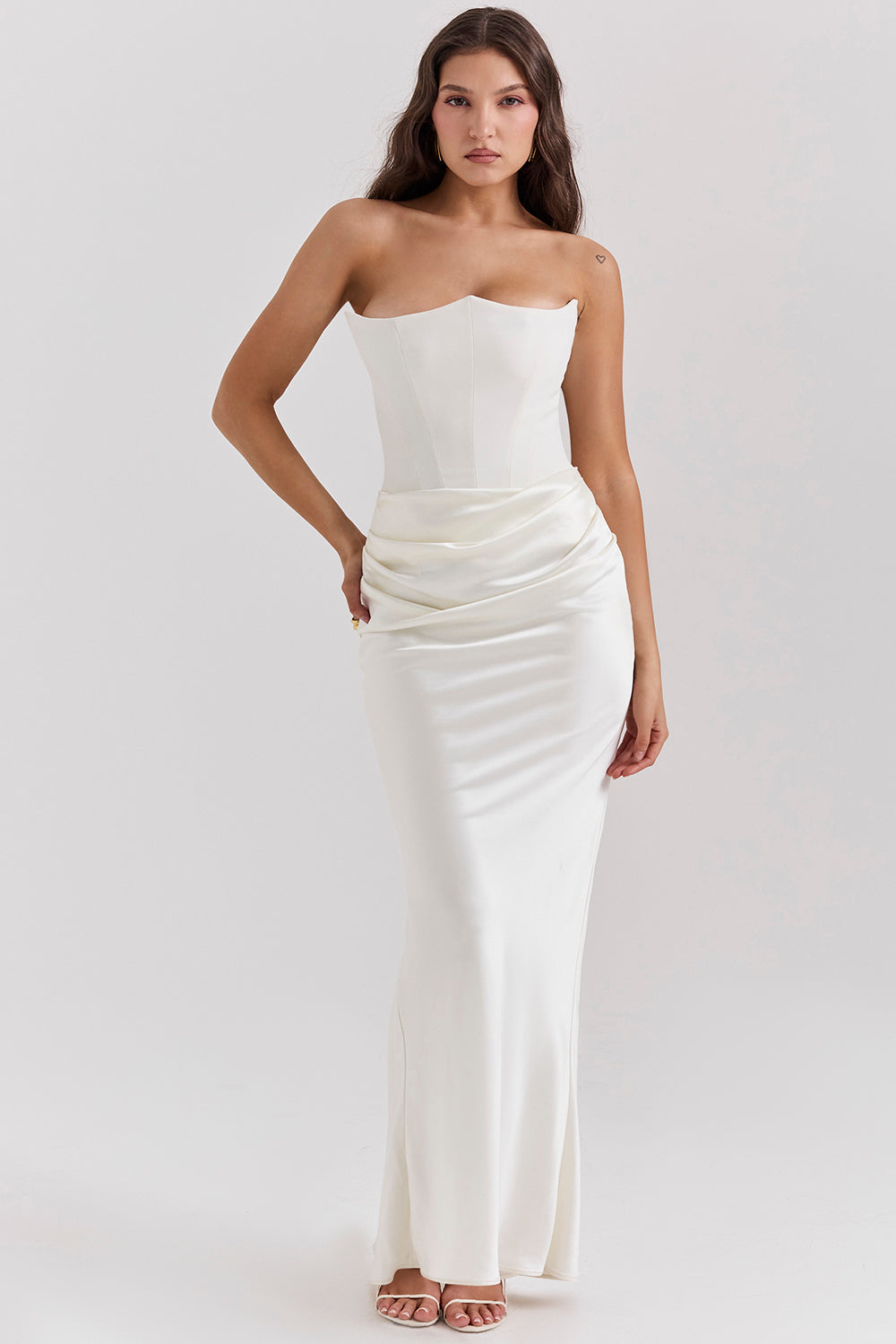 Avielle | Elegantes trägerloses Maxikleid
