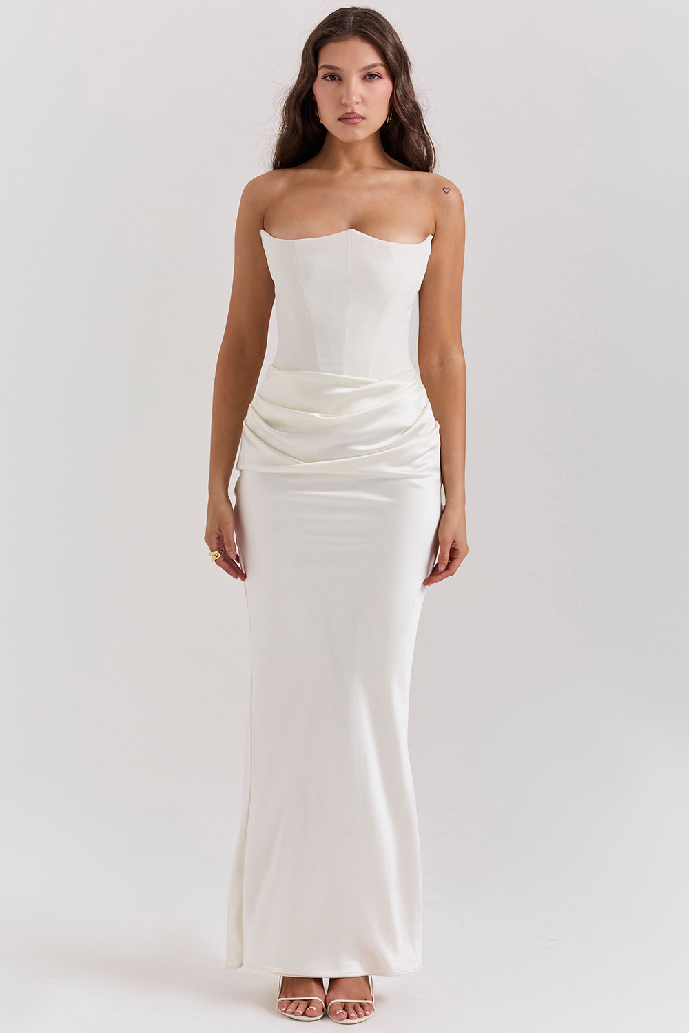Avielle | Elegantes trägerloses Maxikleid
