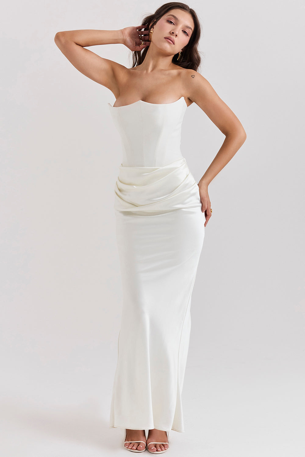 Avielle | Elegantes trägerloses Maxikleid