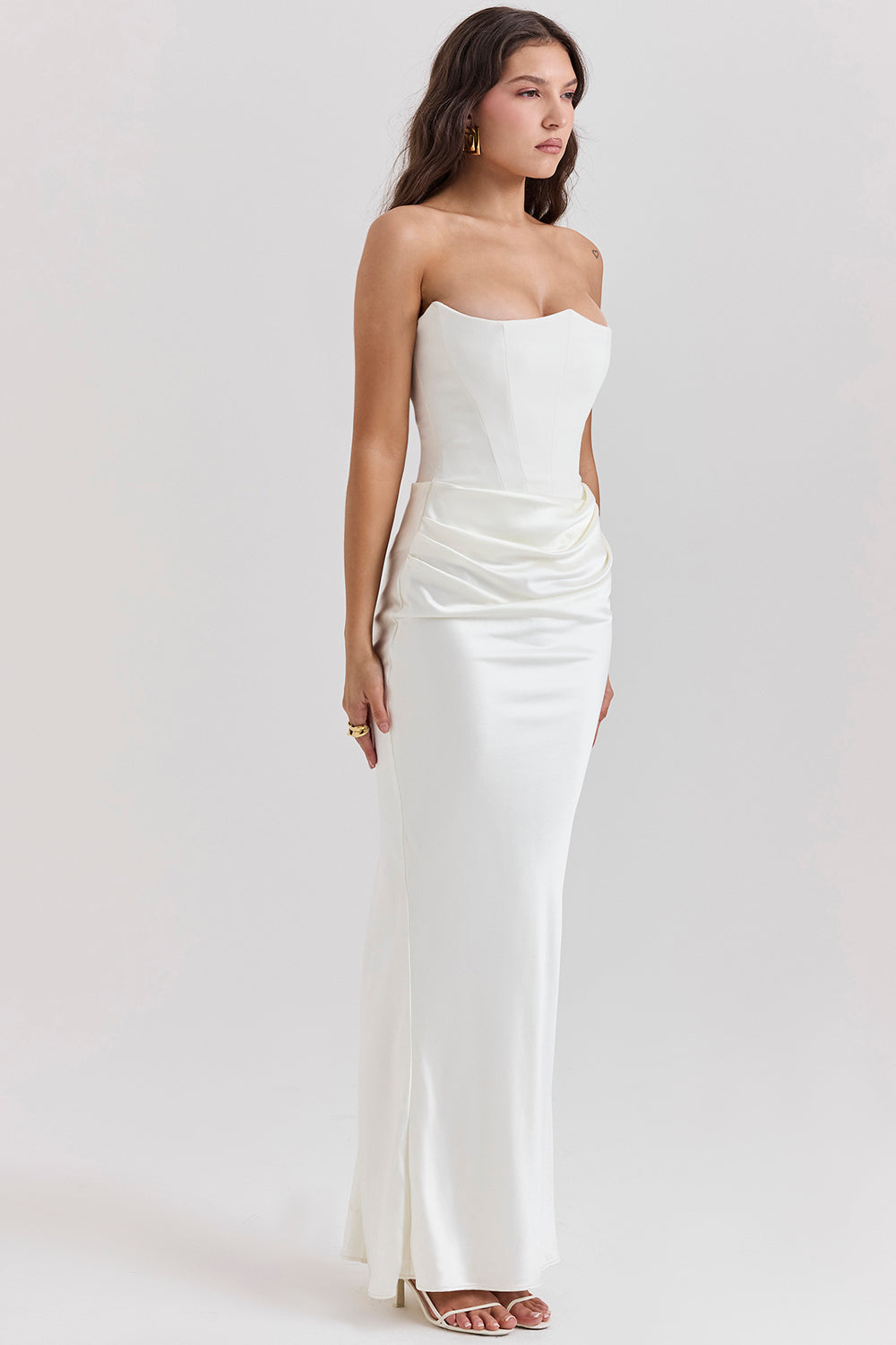 Avielle | Elegantes trägerloses Maxikleid