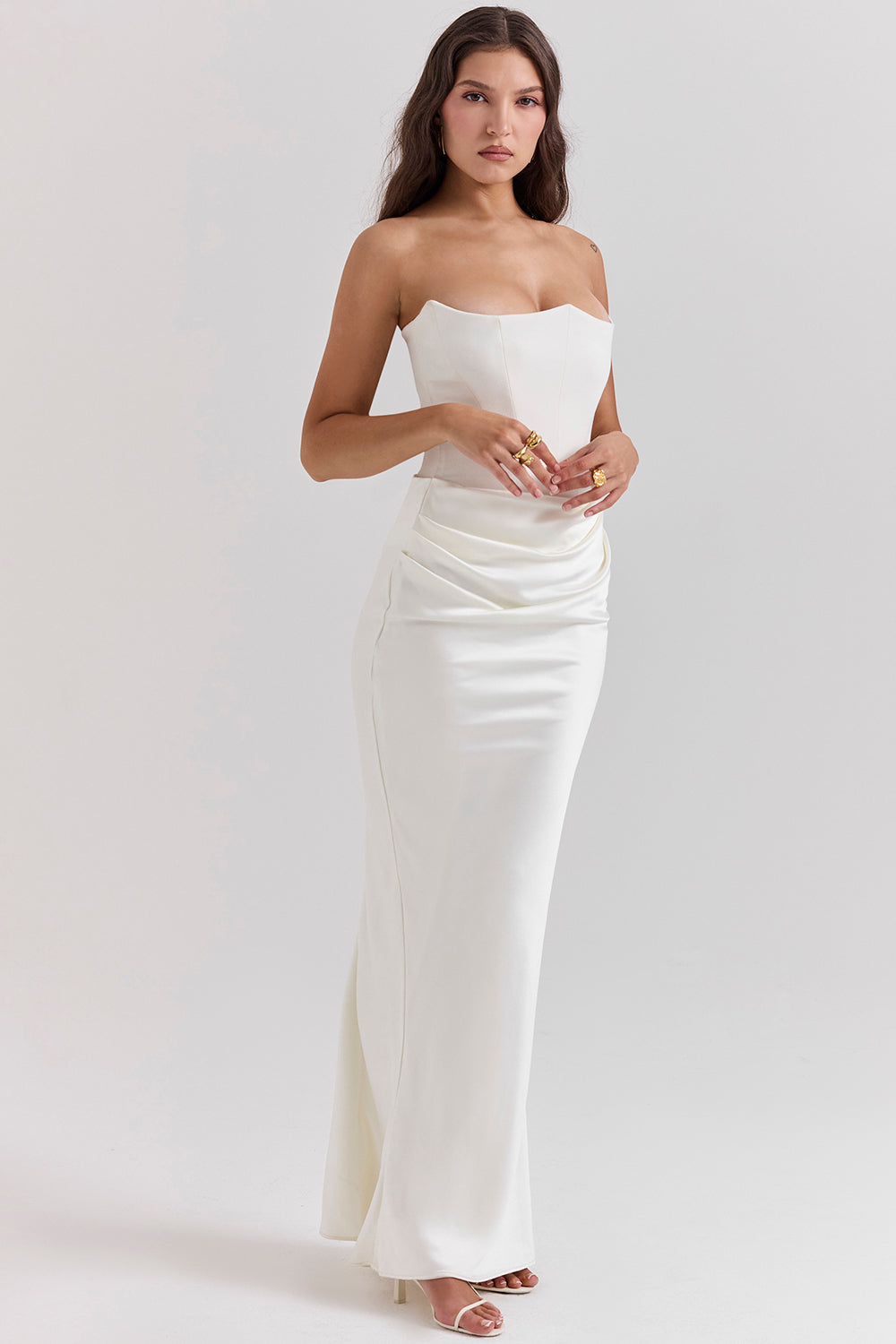 Avielle | Elegantes trägerloses Maxikleid