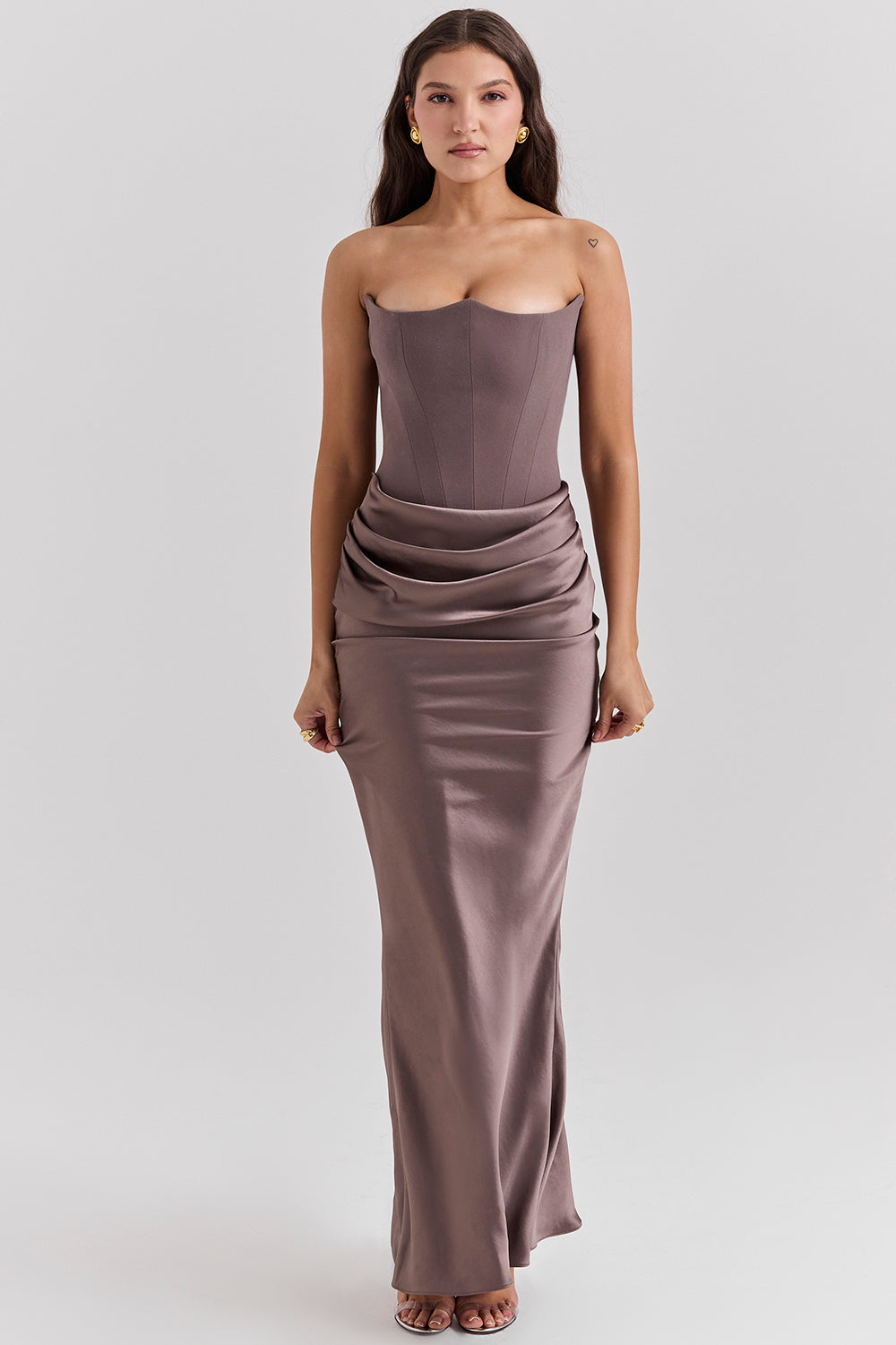 Avielle | Elegantes trägerloses Maxikleid