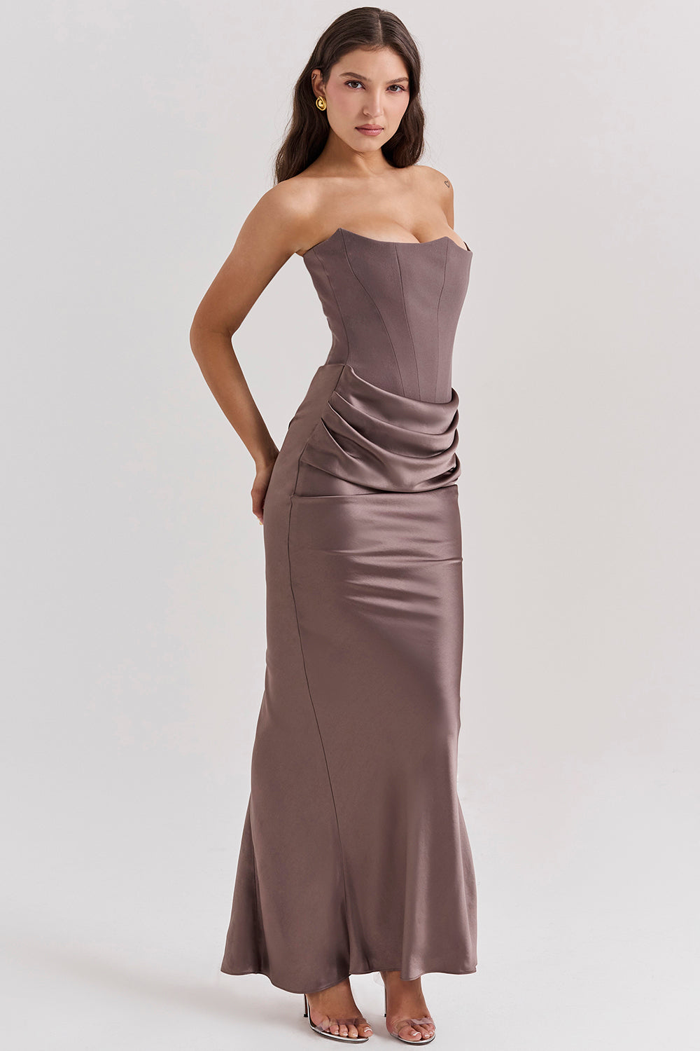 Avielle | Elegantes trägerloses Maxikleid
