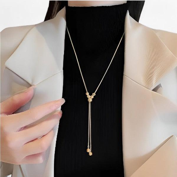 Schicke goldene Y Halskette mit elegantem Design für Damen
