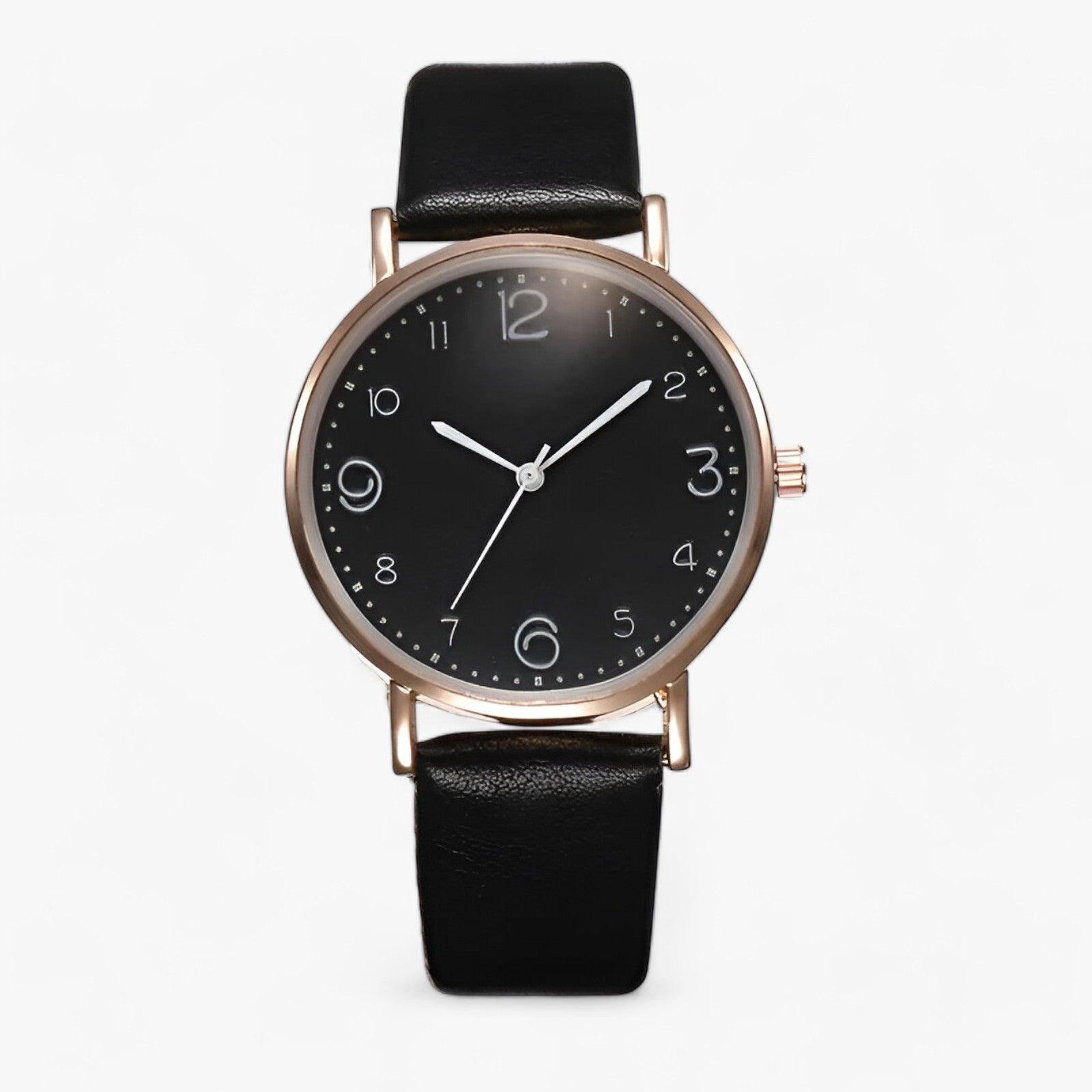 Modernes Rundes Quarz-Armbanduhr Für Frauen