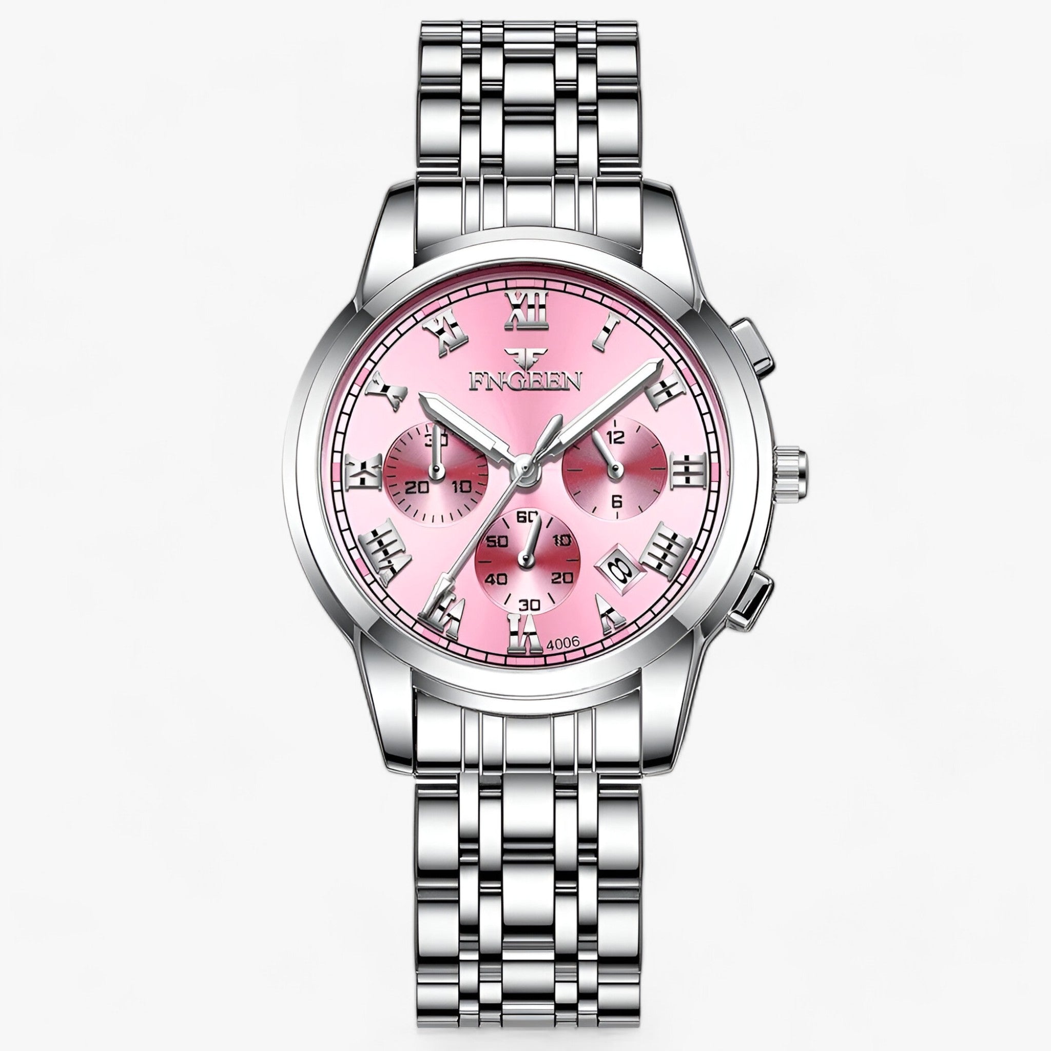 Präzise Runde Edelstahl Uhr Für Frauen
