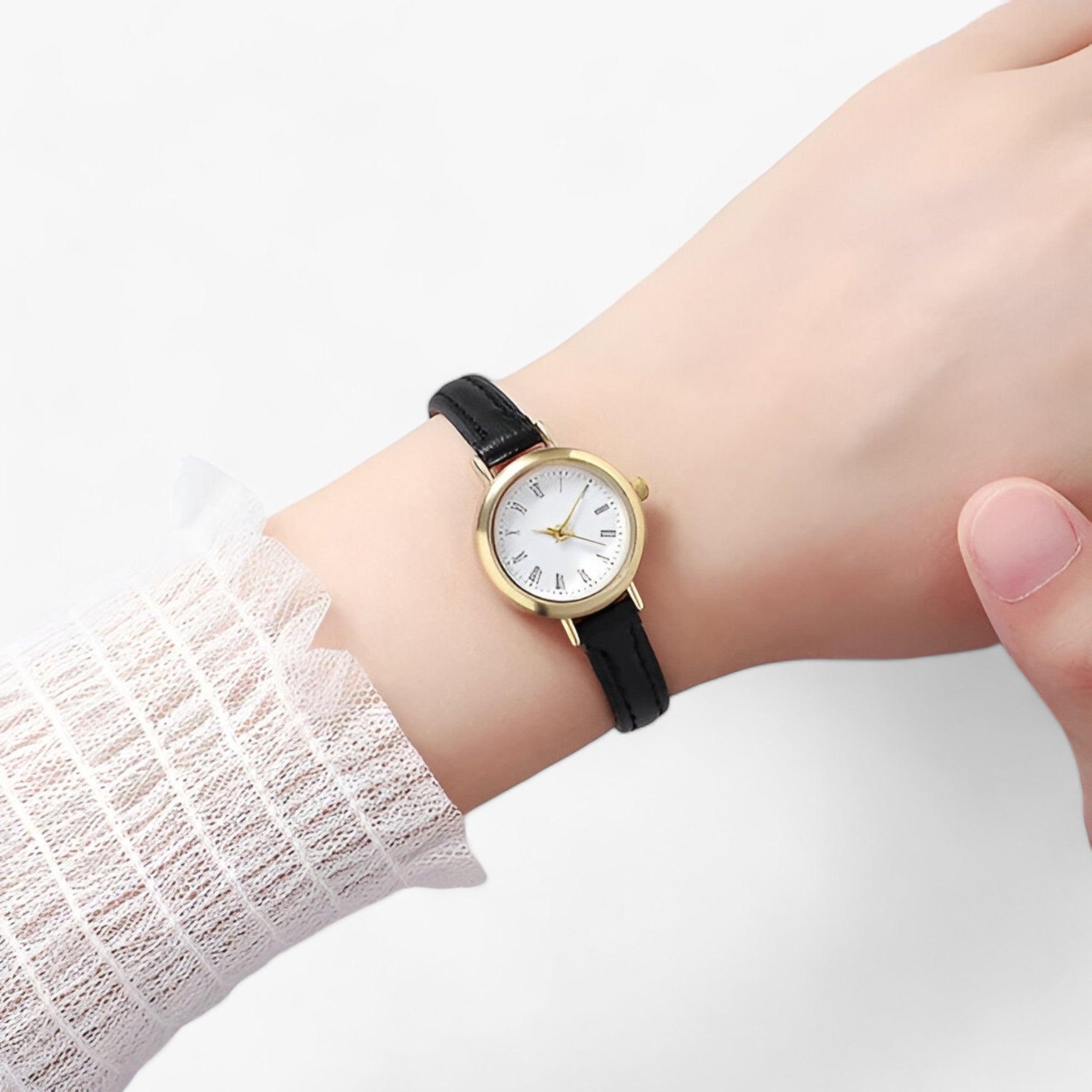 Elance Minimalistische Runde Uhr Für Damen