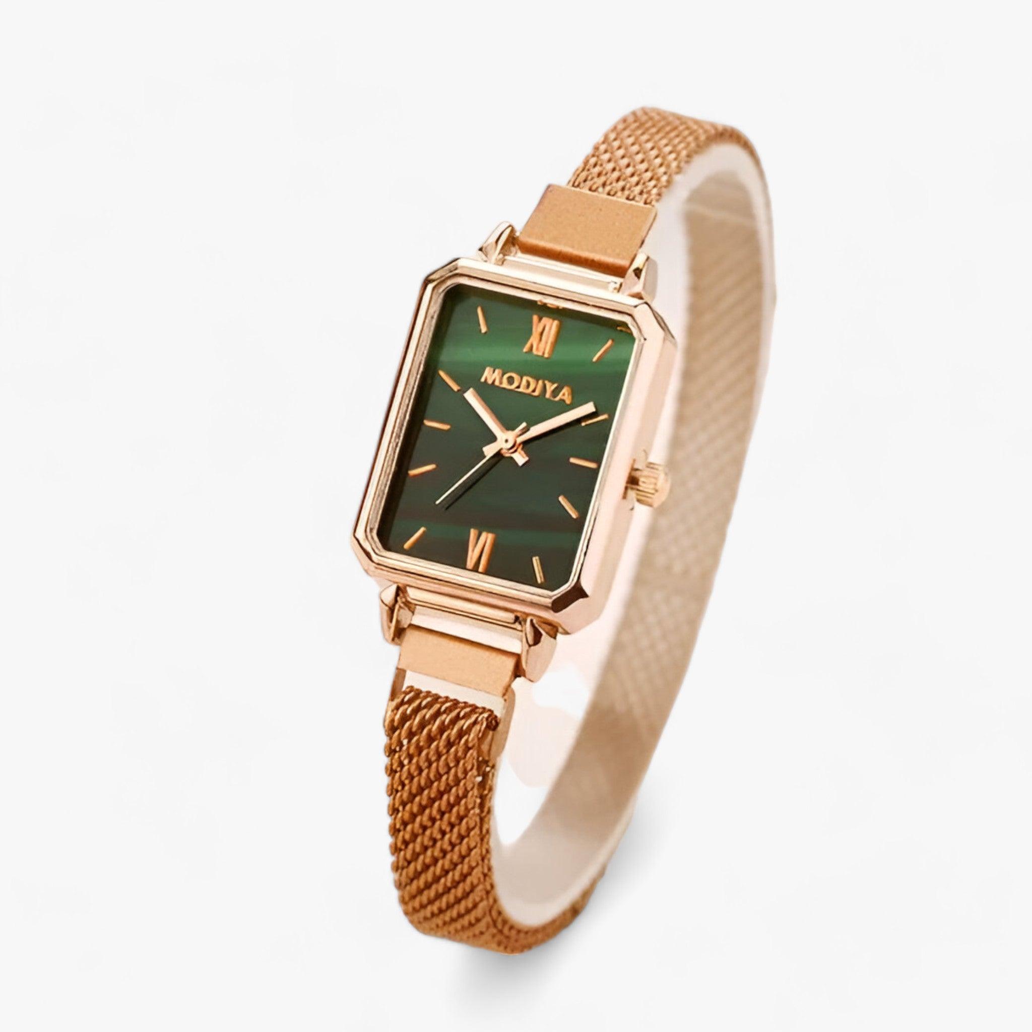 Präzise Quadratische Uhr mit Magnetischem Armband Für Frauen