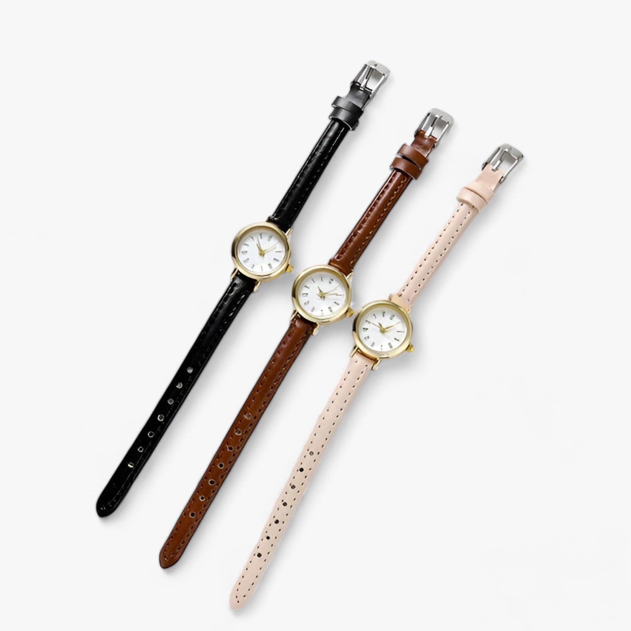 Elance Minimalistische Runde Uhr Für Damen