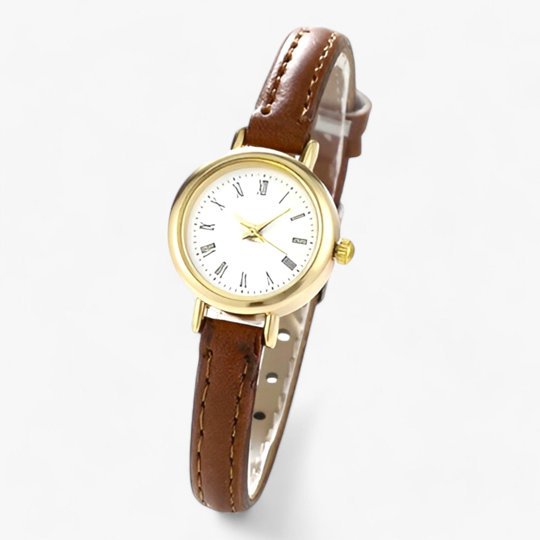 Elance Minimalistische Runde Uhr Für Damen