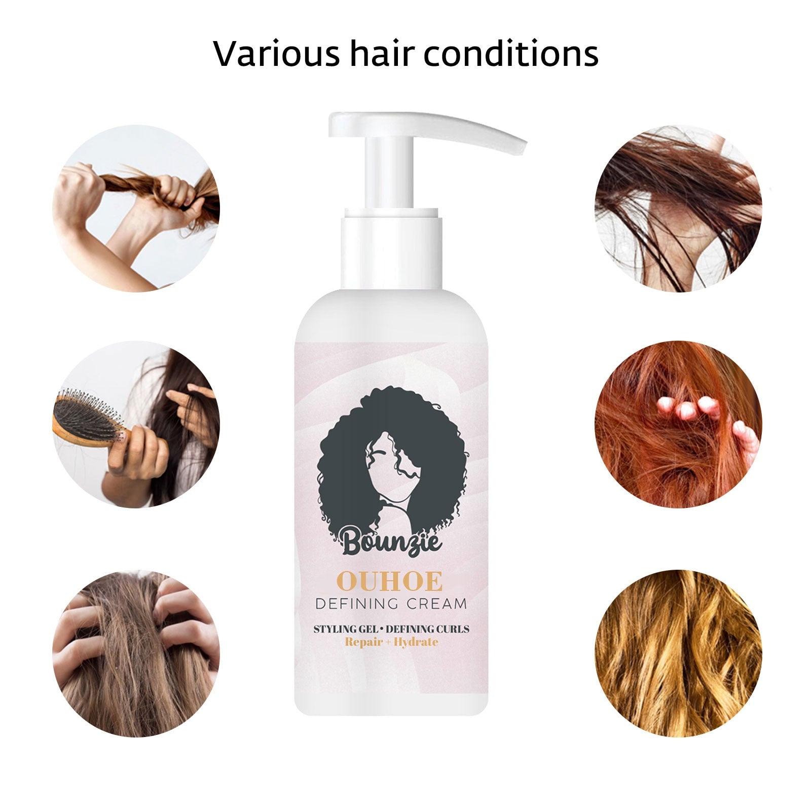 BouncyCurls™ – Verbessertes Volumen und geschmeidige Haarcreme für Locken [1 + 1 Gratis]