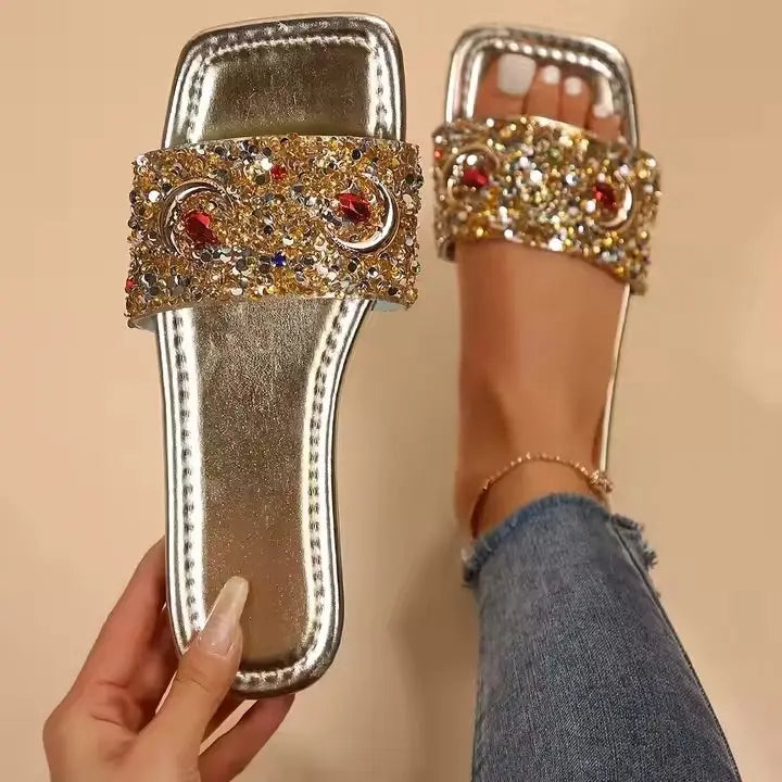 Sandalen mit Strass-Verzierung Für Frauen