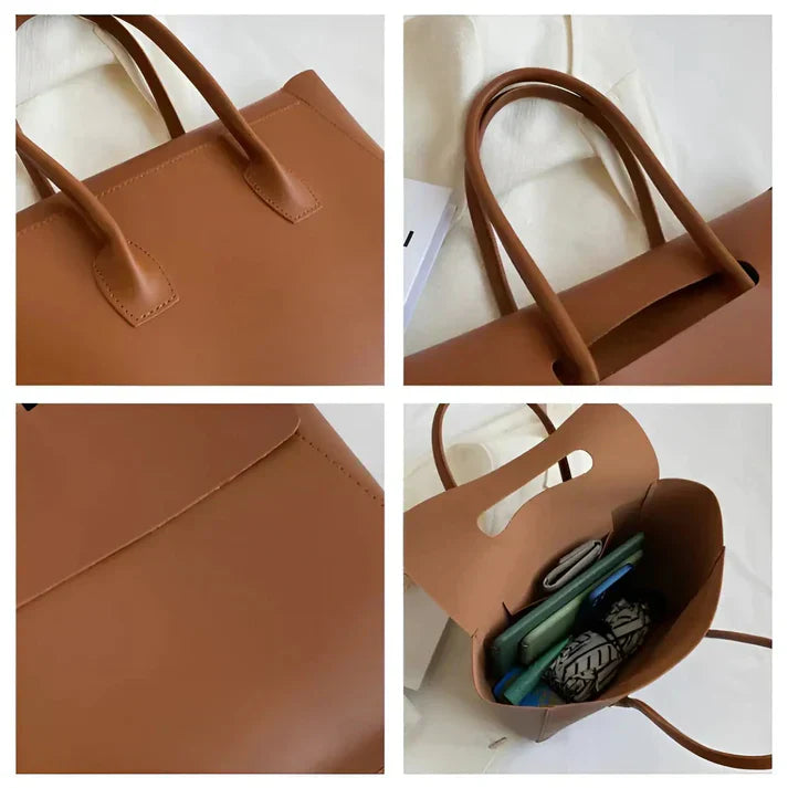 Klassische Lederschultertasche Für Damen