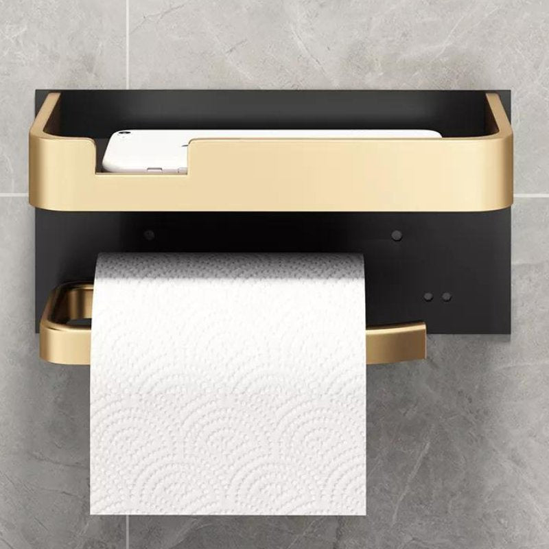 Toilettenpapierhalter mit Ablage Wandmontage Metall Badezimmer product image 7