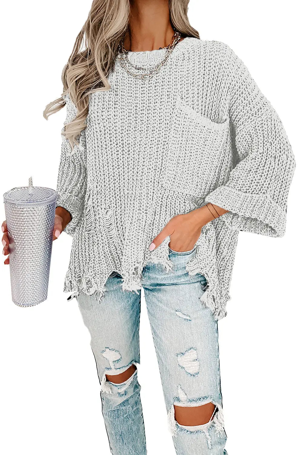 Luxuriöser Strickpullover Für Frauen
