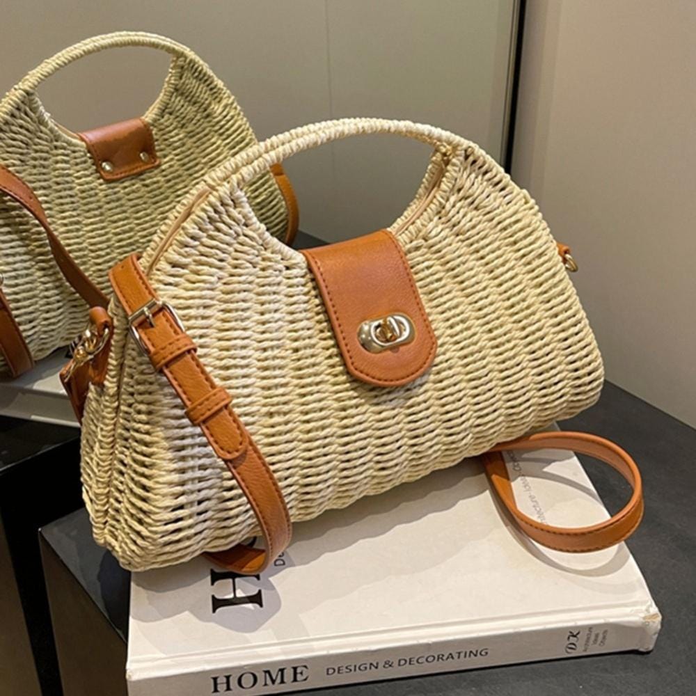 Lene | Luxuriöse Strohtasche Damen