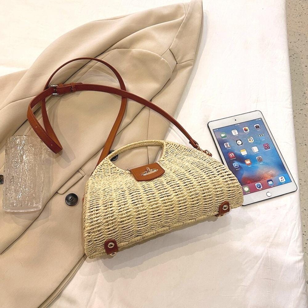 Lene | Luxuriöse Strohtasche Damen