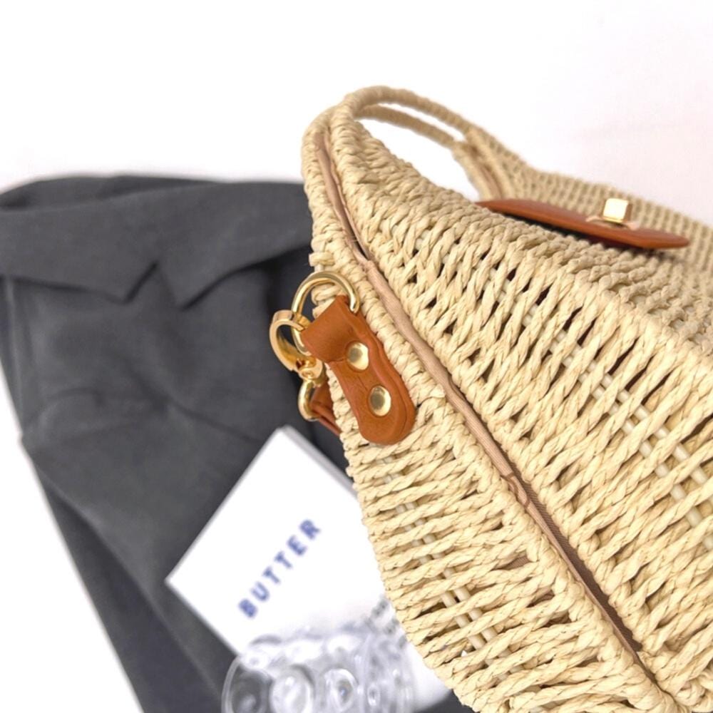 Lene | Luxuriöse Strohtasche Damen