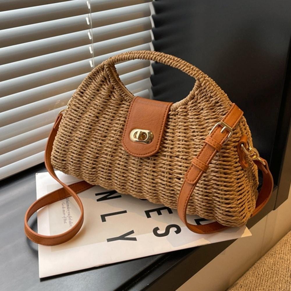 Lene | Luxuriöse Strohtasche Damen