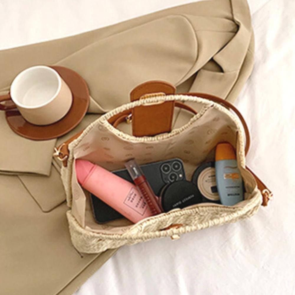 Lene | Luxuriöse Strohtasche Damen
