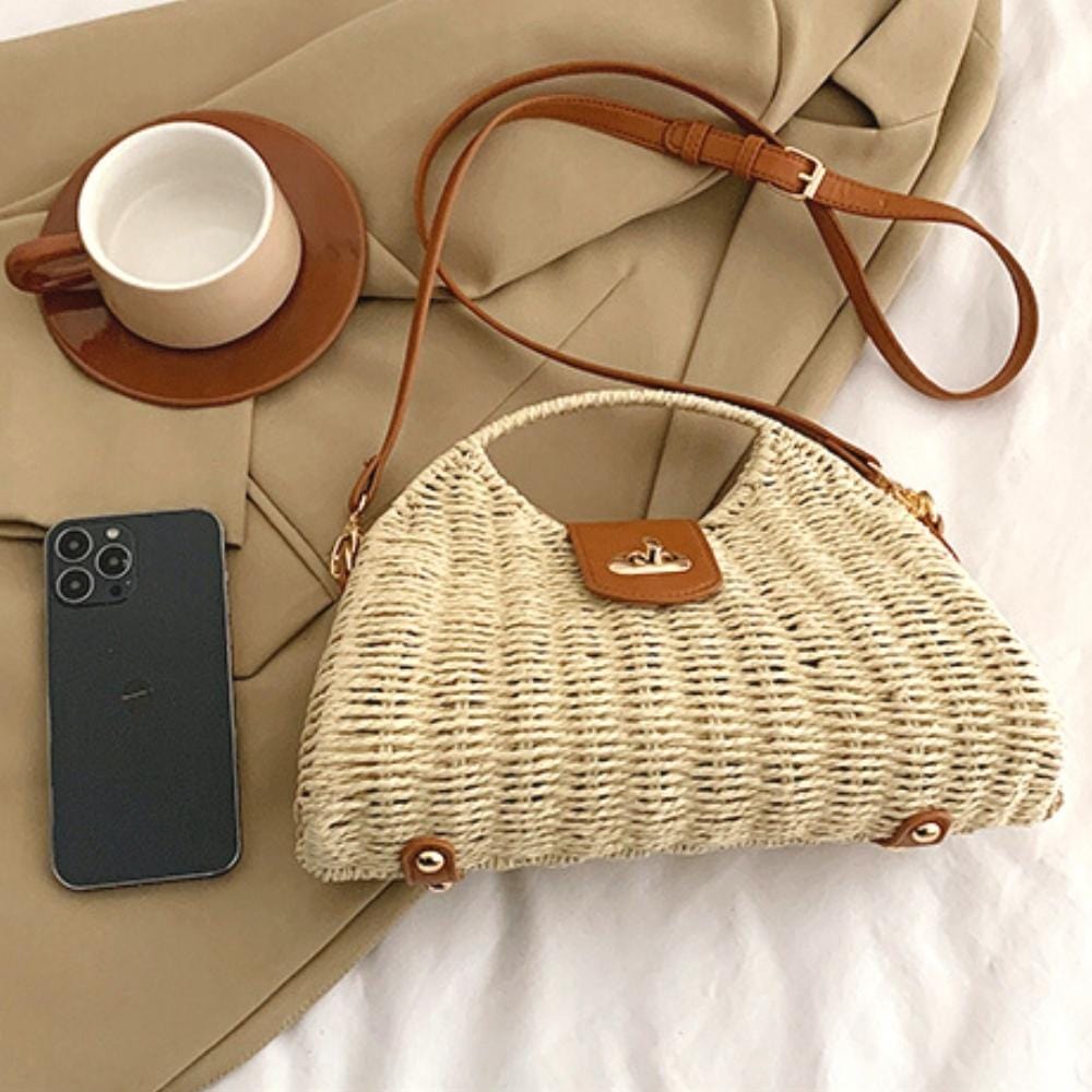 Lene | Luxuriöse Strohtasche Damen