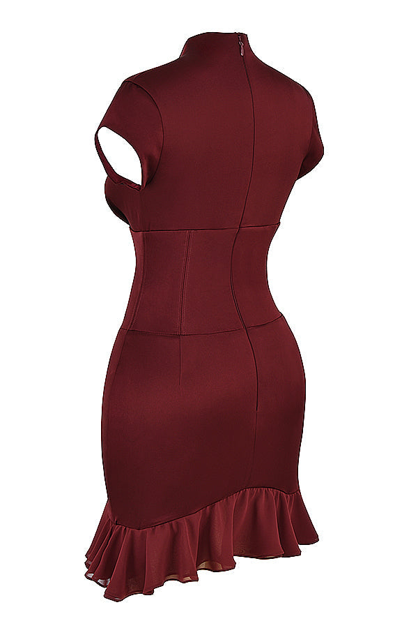 Rüschen Korsettkleid mit skulpturaler Eleganz für Frauen
