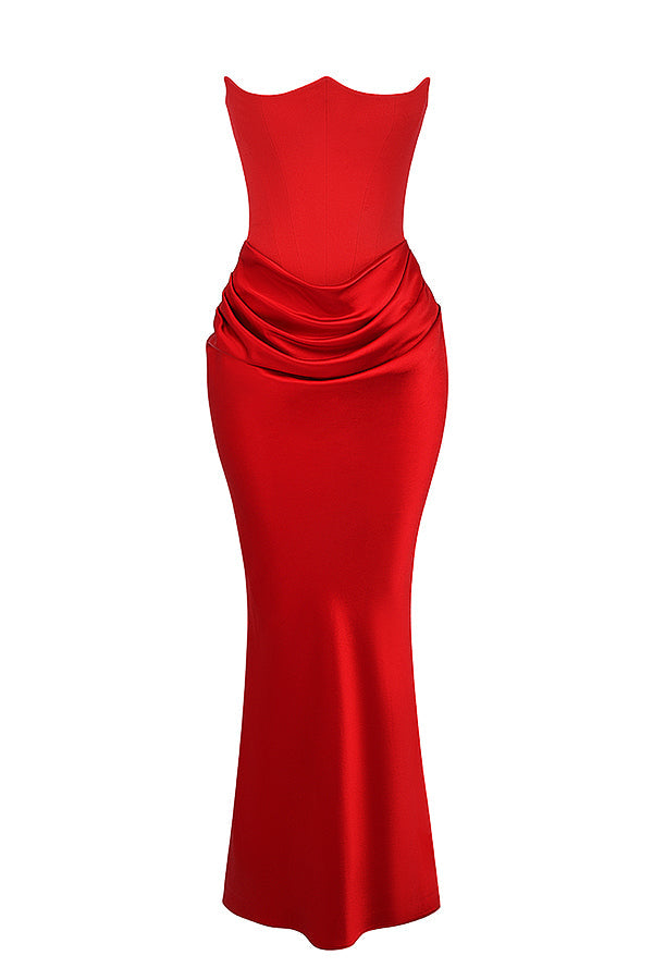 Avielle | Elegantes trägerloses Maxikleid