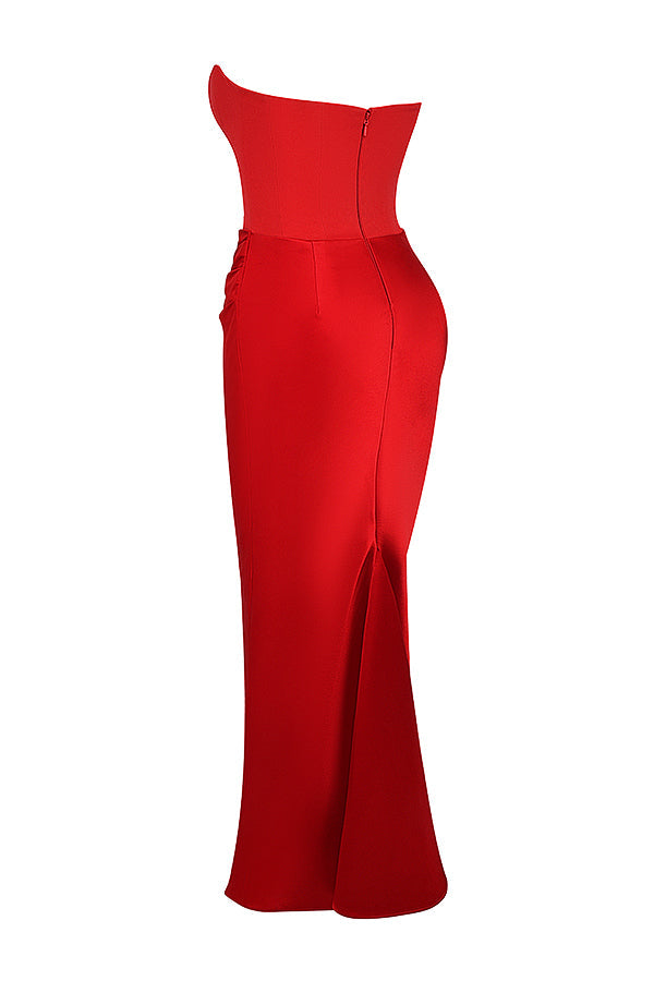 Avielle | Elegantes trägerloses Maxikleid
