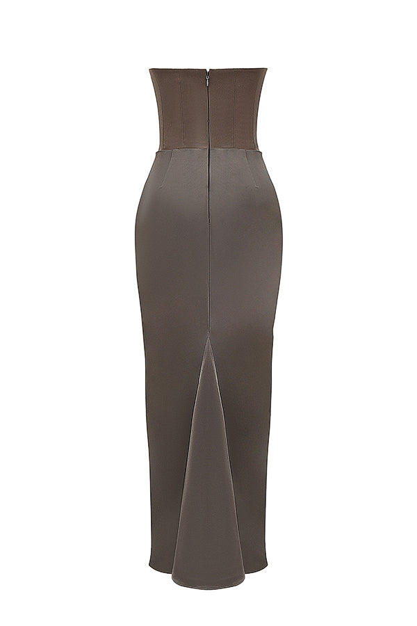 Avielle | Elegantes trägerloses Maxikleid