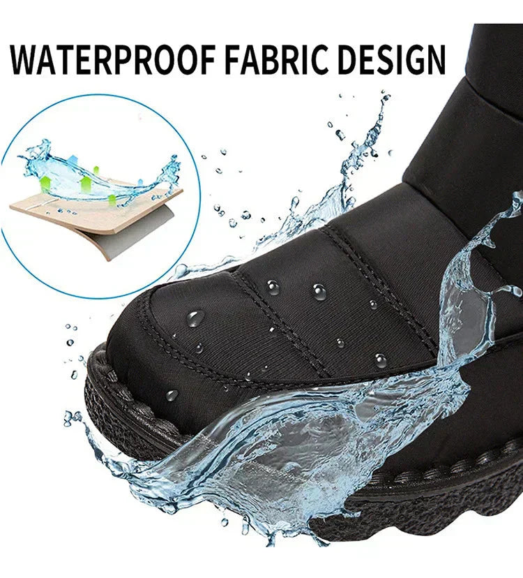 SnowStep™ – Wasserdichte, rutschfeste & angenehm warme Winterstiefel für Damen [50% Rabatt]