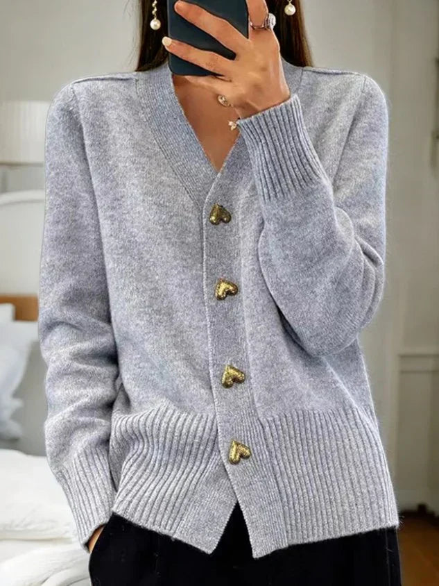 Gestrickte Weste mit weichem Wollmix für Frauen