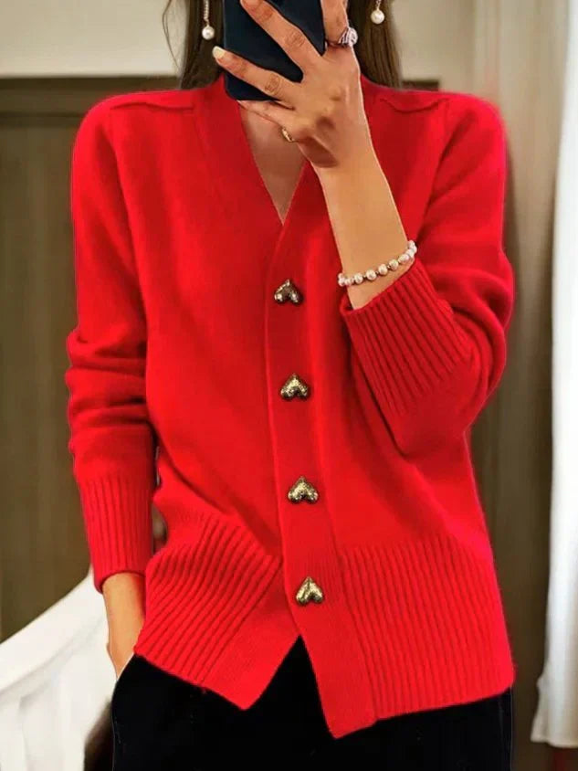 Gestrickte Weste mit weichem Wollmix für Frauen