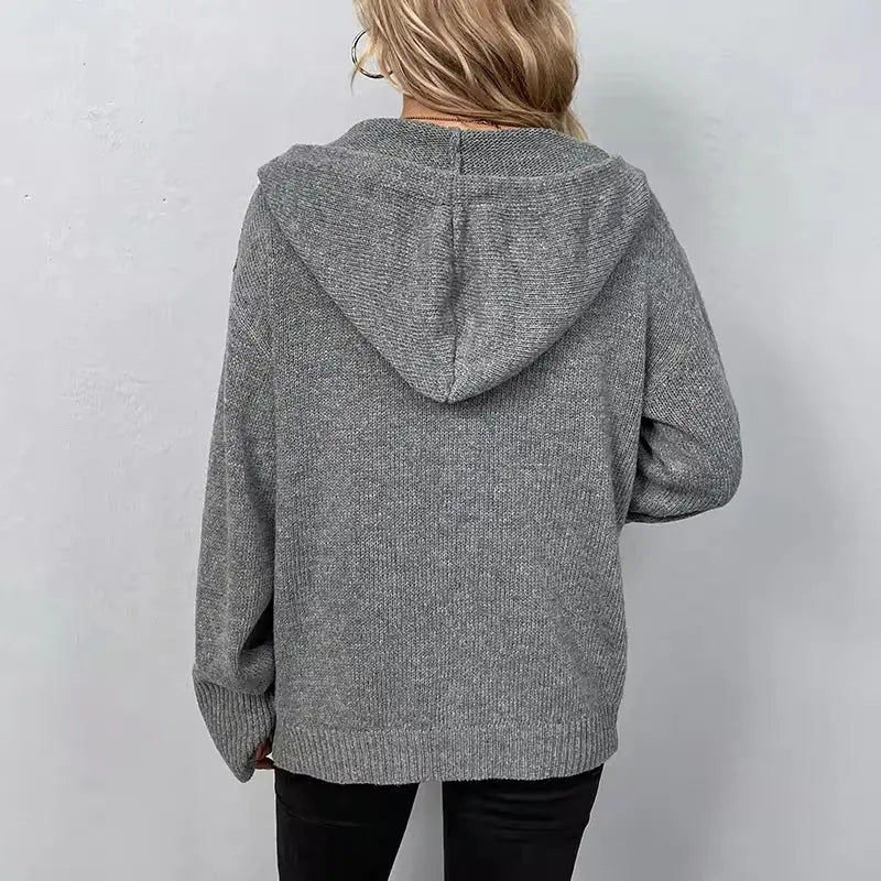 Gestrickter bequemer Pullover für Frauen
