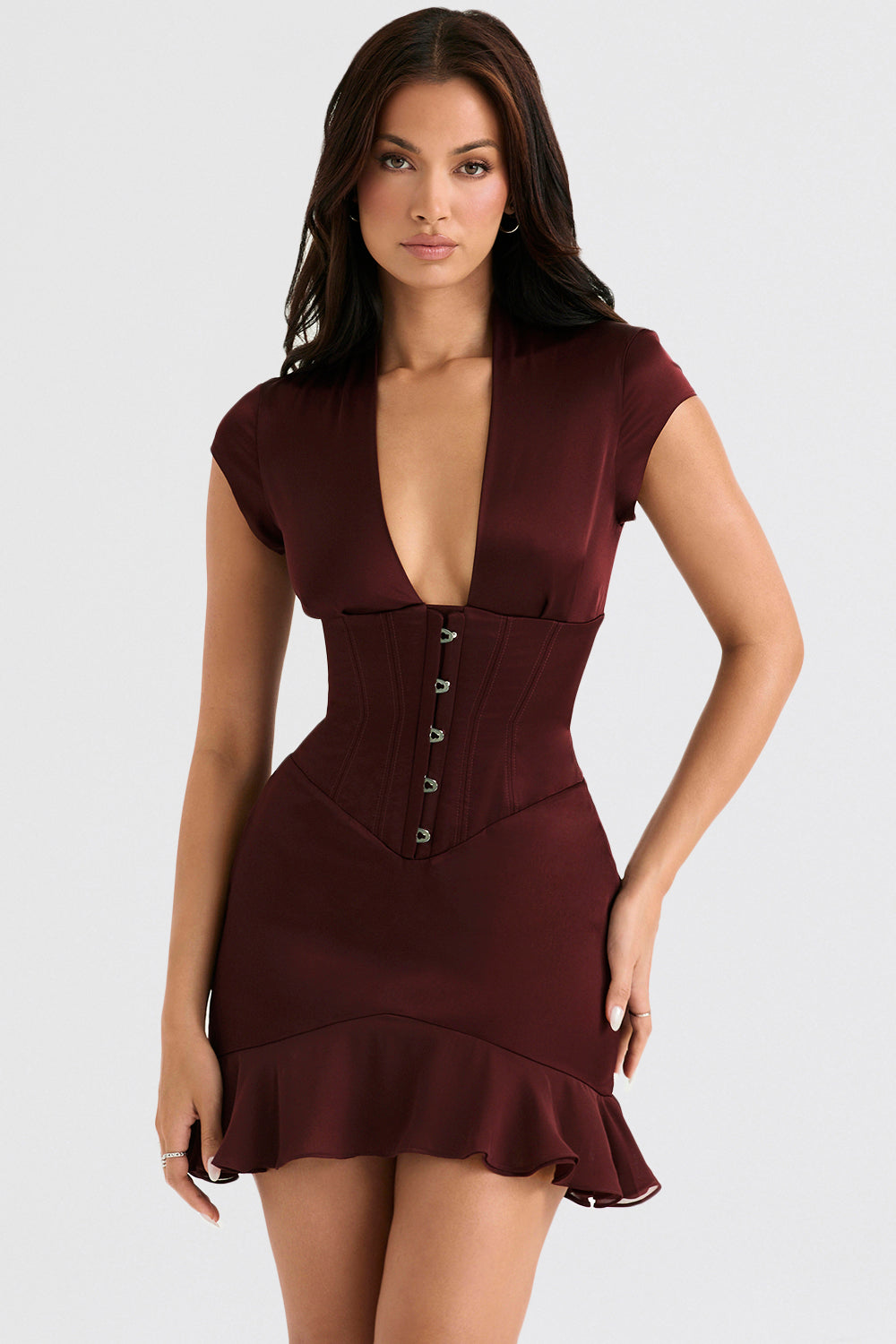 Rüschen Korsettkleid mit skulpturaler Eleganz für Frauen