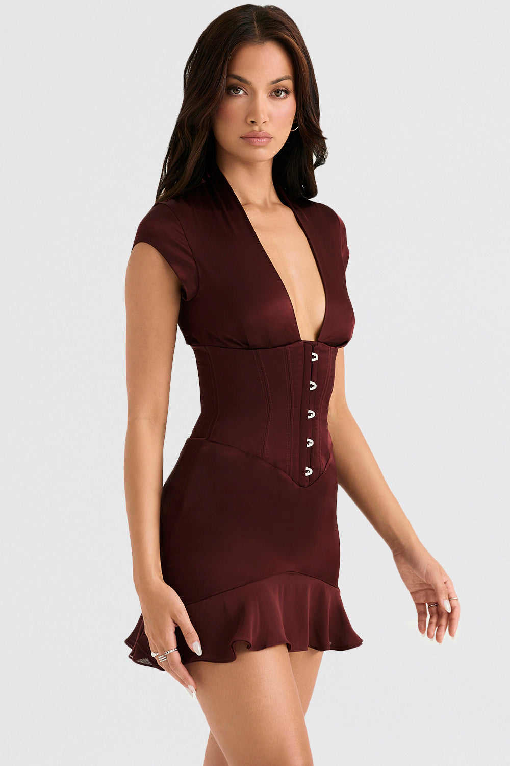 Rüschen Korsettkleid mit skulpturaler Eleganz für Frauen