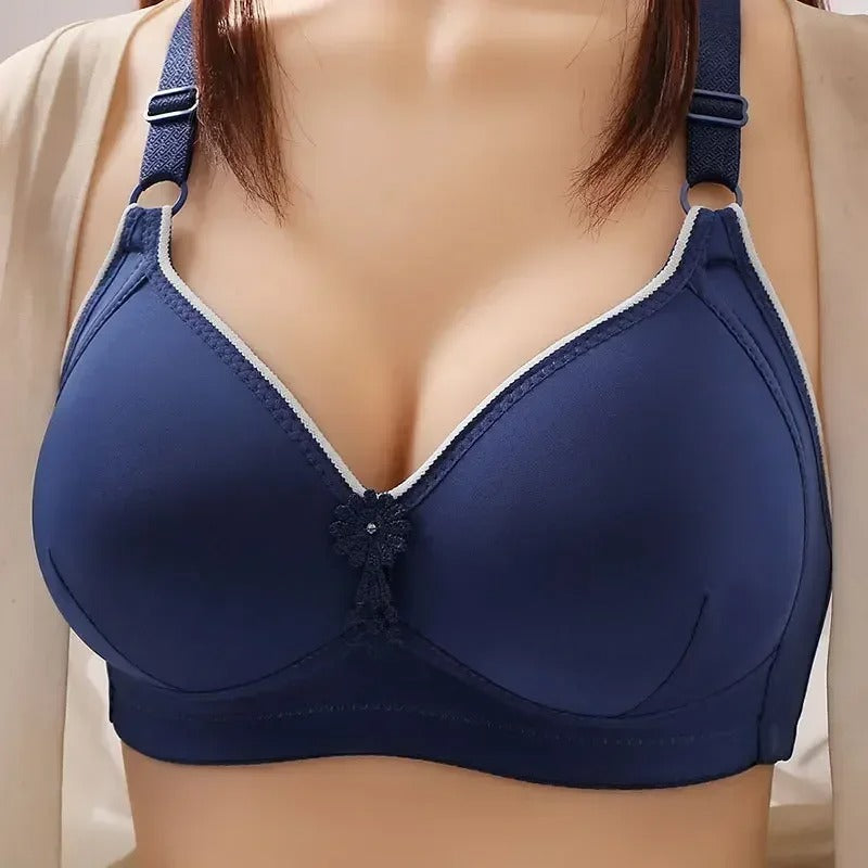 Bügelloser Push-Up-BH Mit Drei-Reihen-Verschluss Für Frauen