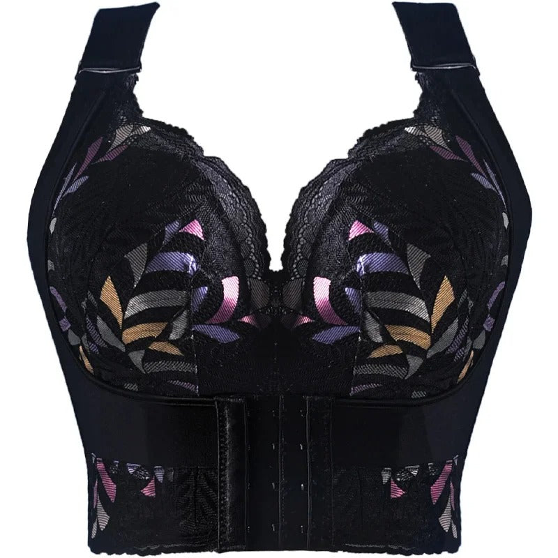 Eleganter Push-Up-BH Mit Bügel Und Blumenmuster Für Frauen