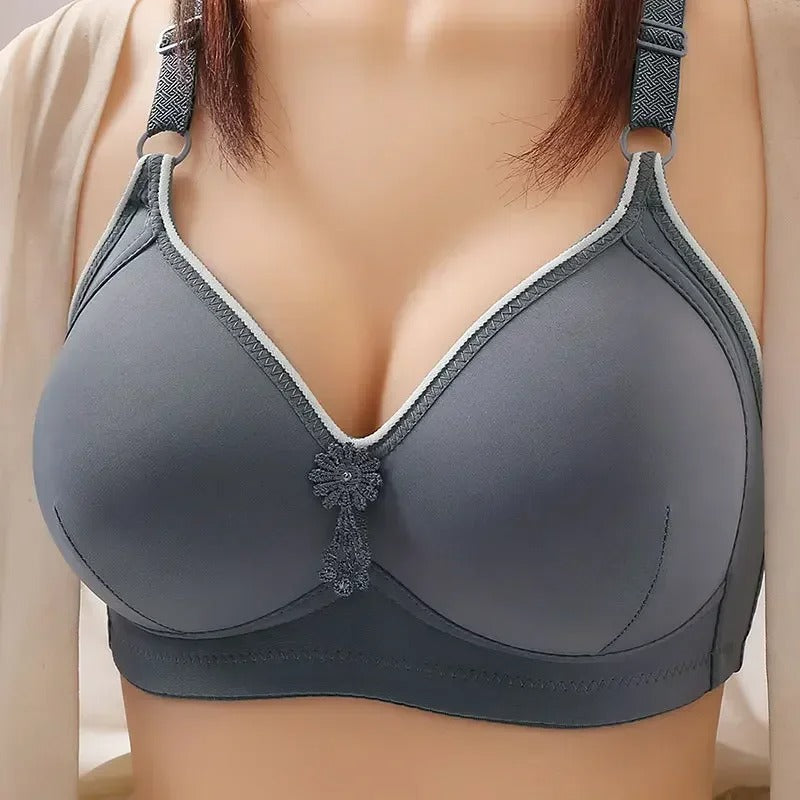 Bügelloser Push-Up-BH Mit Drei-Reihen-Verschluss Für Frauen