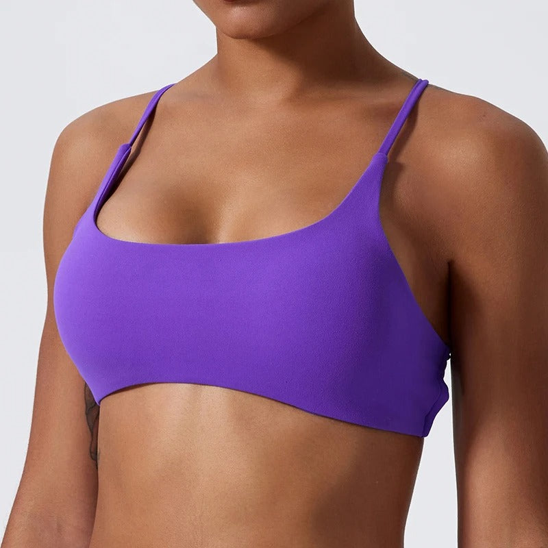 Superweicher Cross-Back-Sport-BH Mit Frontverschluss Für Frauen