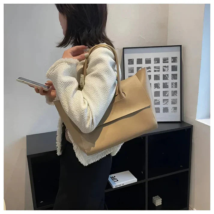 Klassische Lederschultertasche Für Damen