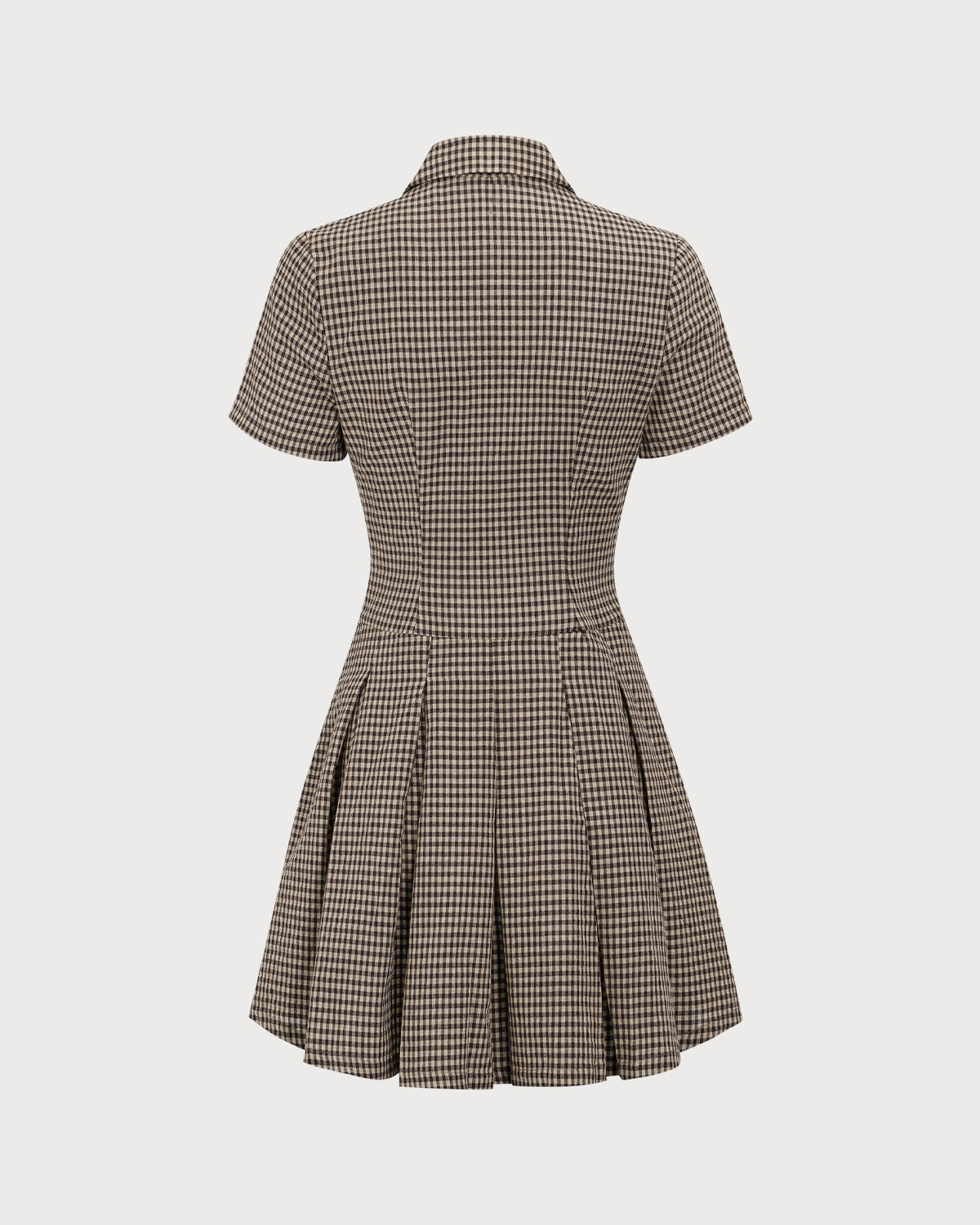 Carlee | Kariertes Mini-Kleid mit Falten